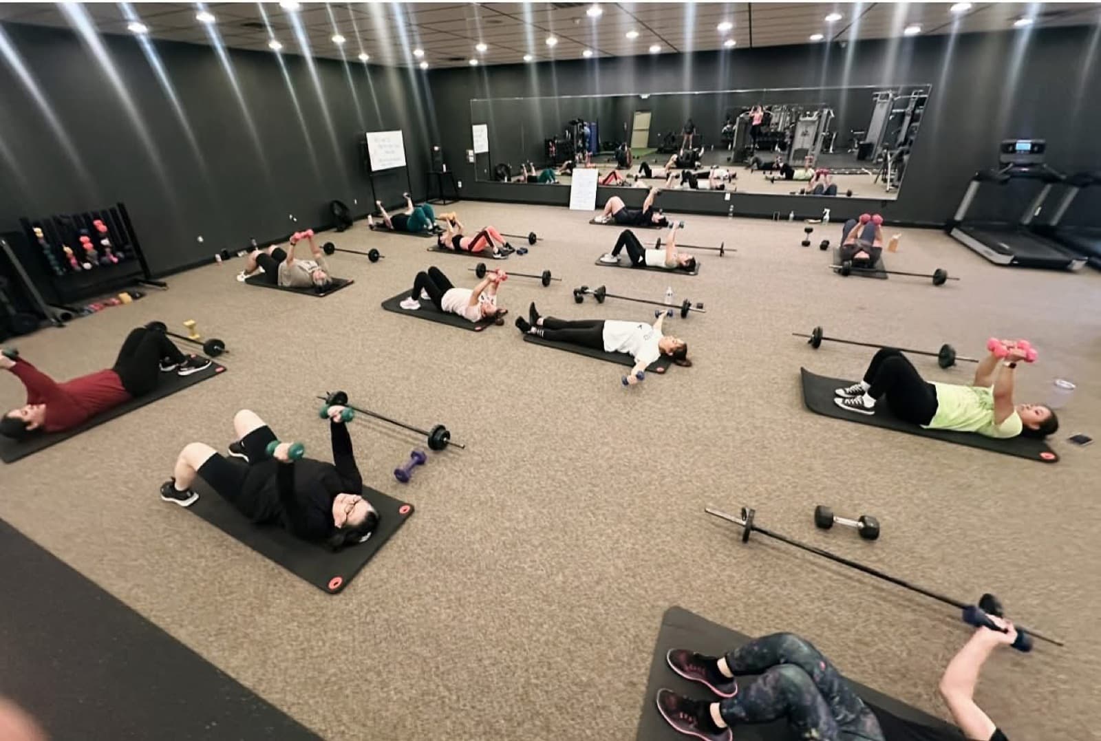 Group fitness class at Bella Fit